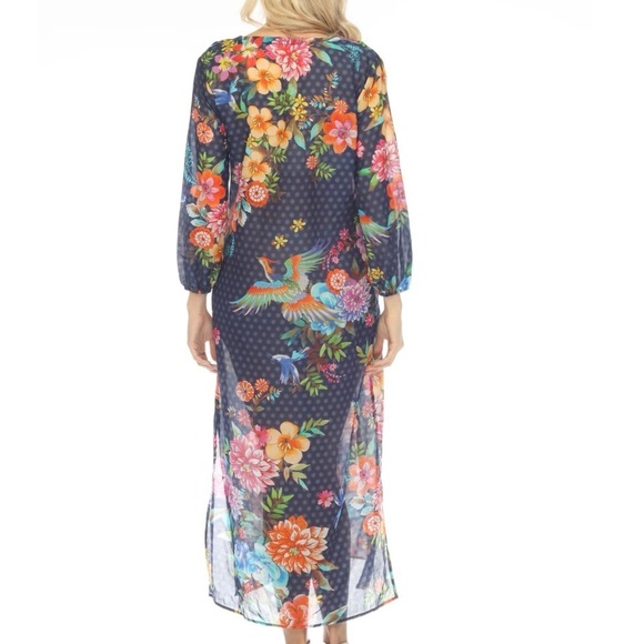 Johnny Was cover up dress in cotton and silk NWT - Picture 3 of 7